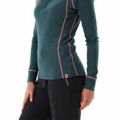 Unlimitech – Thermoshirt mit langen Ärmeln für Damen aus Merino mit halblangem Reißverschluss><noscript><img width=