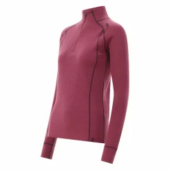 Unlimitech – Thermoshirt mit langen Ärmeln für Damen aus Merino mit halblangem Reißverschluss><noscript><img width=