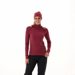Unlimitech – Thermoshirt mit langen Ärmeln für Damen aus Merino mit halblangem Reißverschluss><noscript><img width=