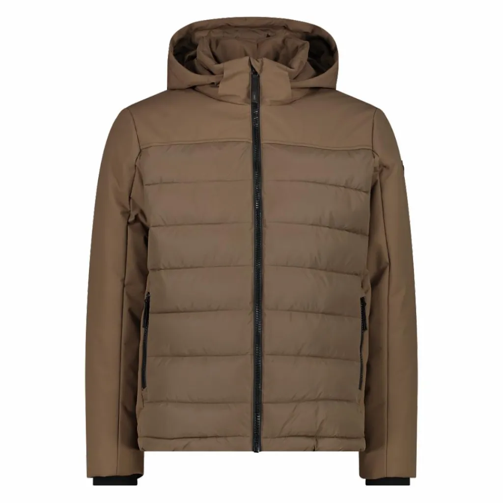 Wattierte Herrenjacke mit abnehmbarer Kapuze>CMP Clearance