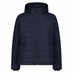 Wattierte Herrenjacke mit abnehmbarer Kapuze><noscript><img width=