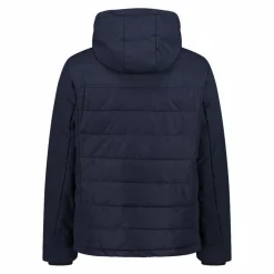 Wattierte Herrenjacke mit abnehmbarer Kapuze><noscript><img width=