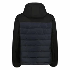 Wattierte Herrenjacke mit abnehmbarer Kapuze><noscript><img width=