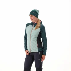 Wattierte Hybrid-Kapuzenjacke Unlimitech für Damen><noscript><img width=
