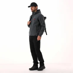 Wattierte Jacke aus Knit Tech für Herren mit Kapuze><noscript><img width=