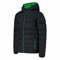 Wattierte Jungenjacke mit Kapuze><noscript><img width=
