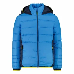 Wattierte Jungenjacke mit Kapuze><noscript><img width=