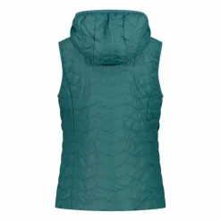 Wattierte Weste mit Kapuze für Damen><noscript><img width=