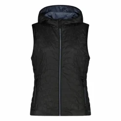 Wattierte Weste mit Kapuze für Damen><noscript><img width=