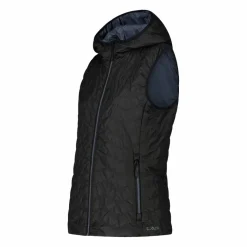 Wattierte Weste mit Kapuze für Damen><noscript><img width=