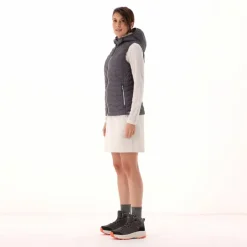 Wattierte Weste mit Kapuze für Damen><noscript><img width=