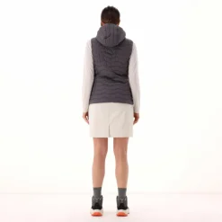 Wattierte Weste mit Kapuze für Damen><noscript><img width=
