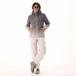 Wendejacke mit Muster für Damen><noscript><img width=
